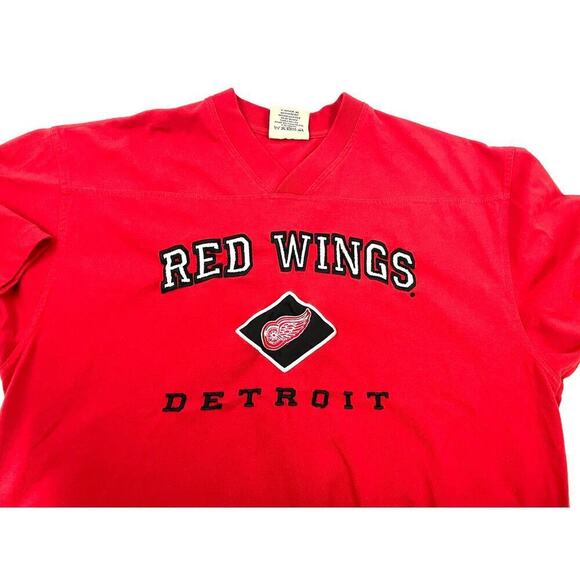 VTG Detroit Red Wings Embroidered NHL Shirt LARGE 1990's Lee Sport - Picture 11 of 16